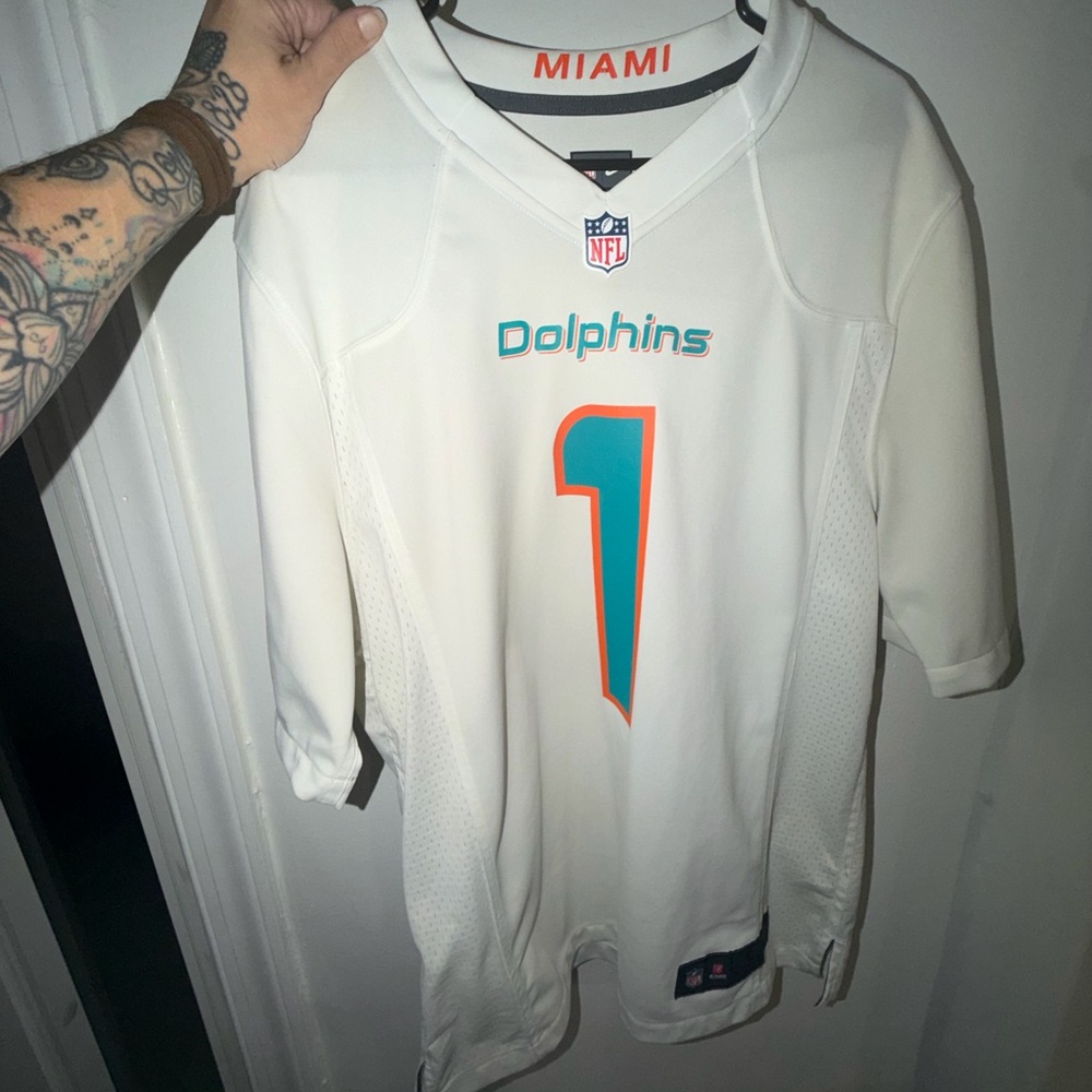 White Miami Dolphins Tua Jersey